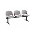 Kfi KFI Beam Seating - 3 Cool Gray Seats 3-SEAT BEAM-P06 Cool Grey